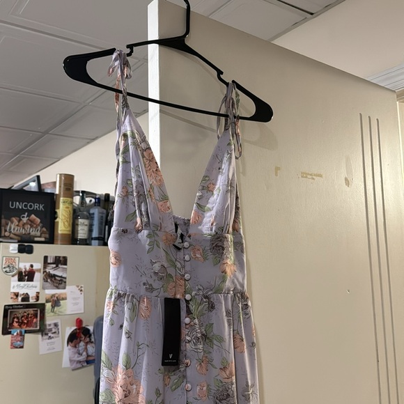 NWT Lulus Everlasting Sight Lavender Floral Midi Dress - Picture 3 of 8